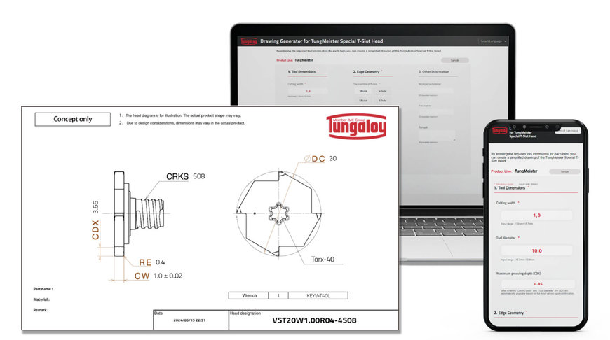 タンガロイが画期的な「TungMeister 特殊Tスロットヘッド自動作図システム」をリリース